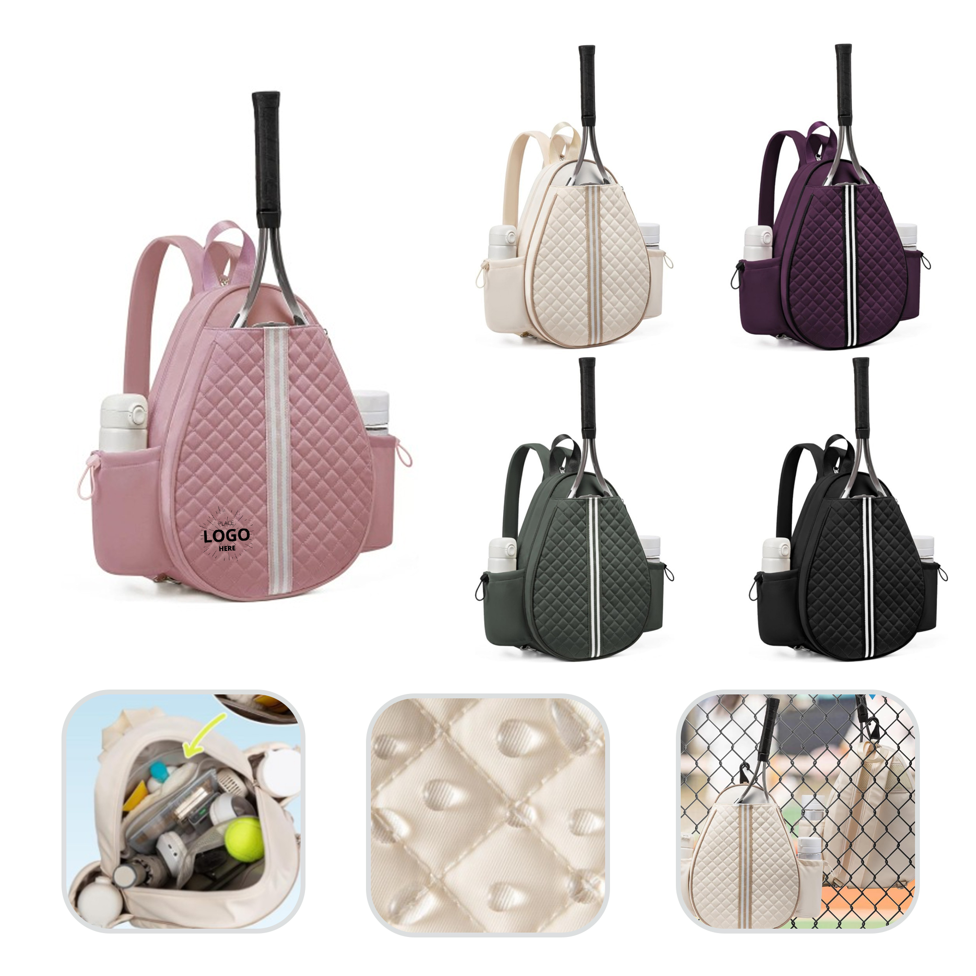 Large Durable Waterproof Tennis Backpack 2