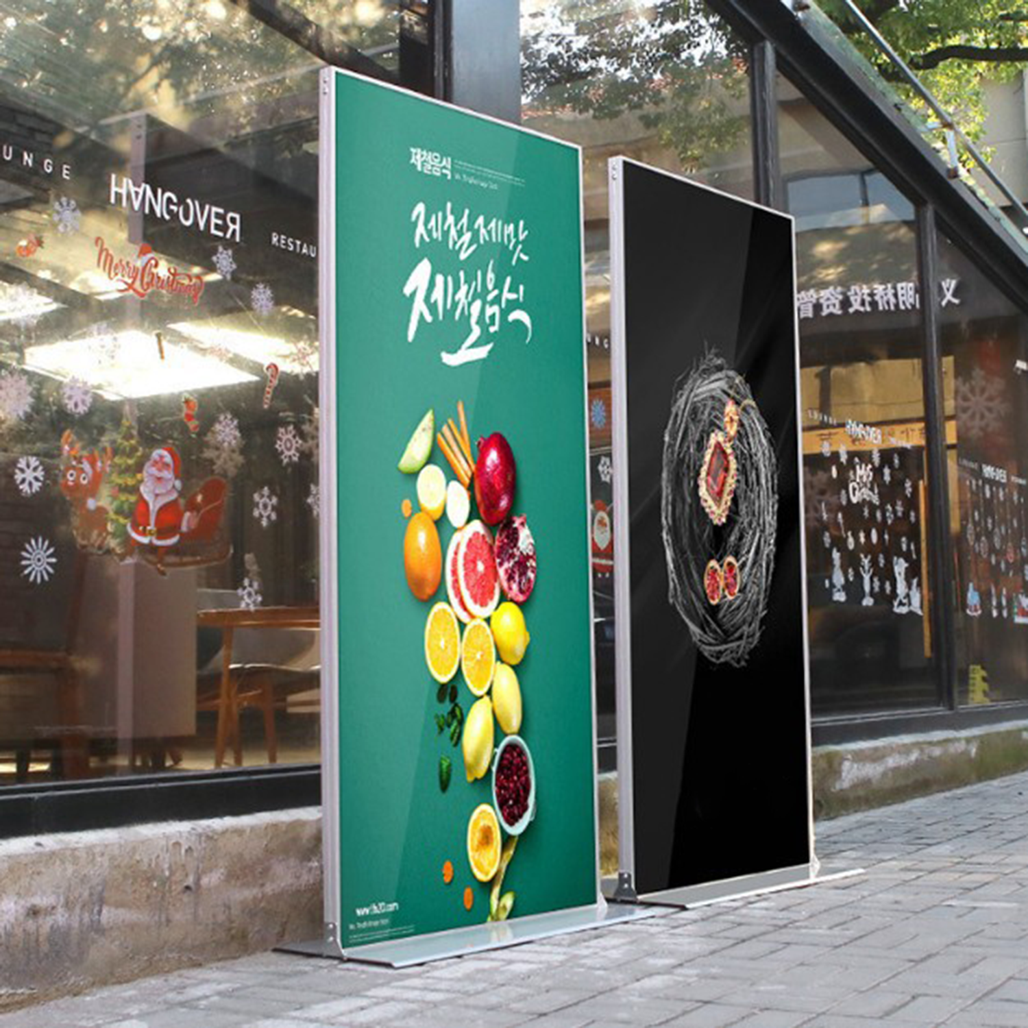Display Rack Vertical Aluminum Alloy Double-Sided Poster 6