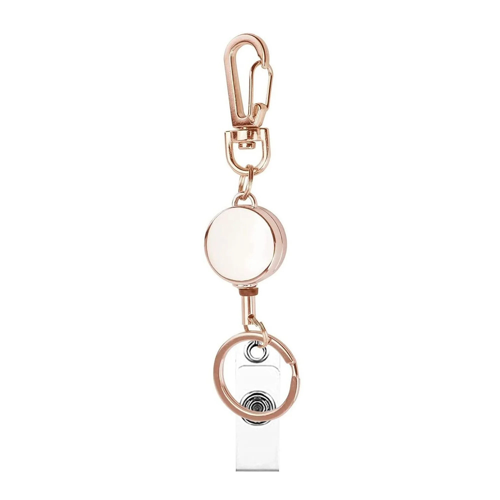 Metal Retractable Keychain with Carabiner 4