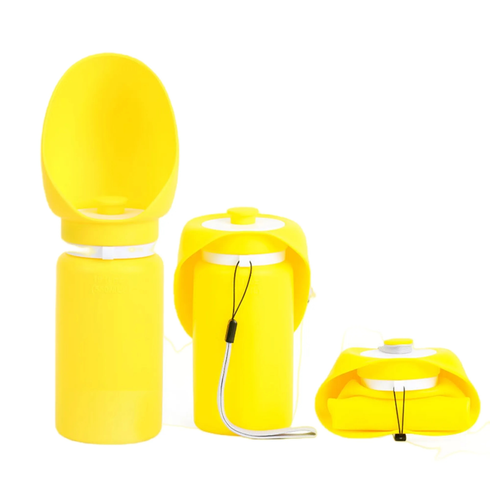 Pet Travel Foldable Water Bottle With Lanyard 8