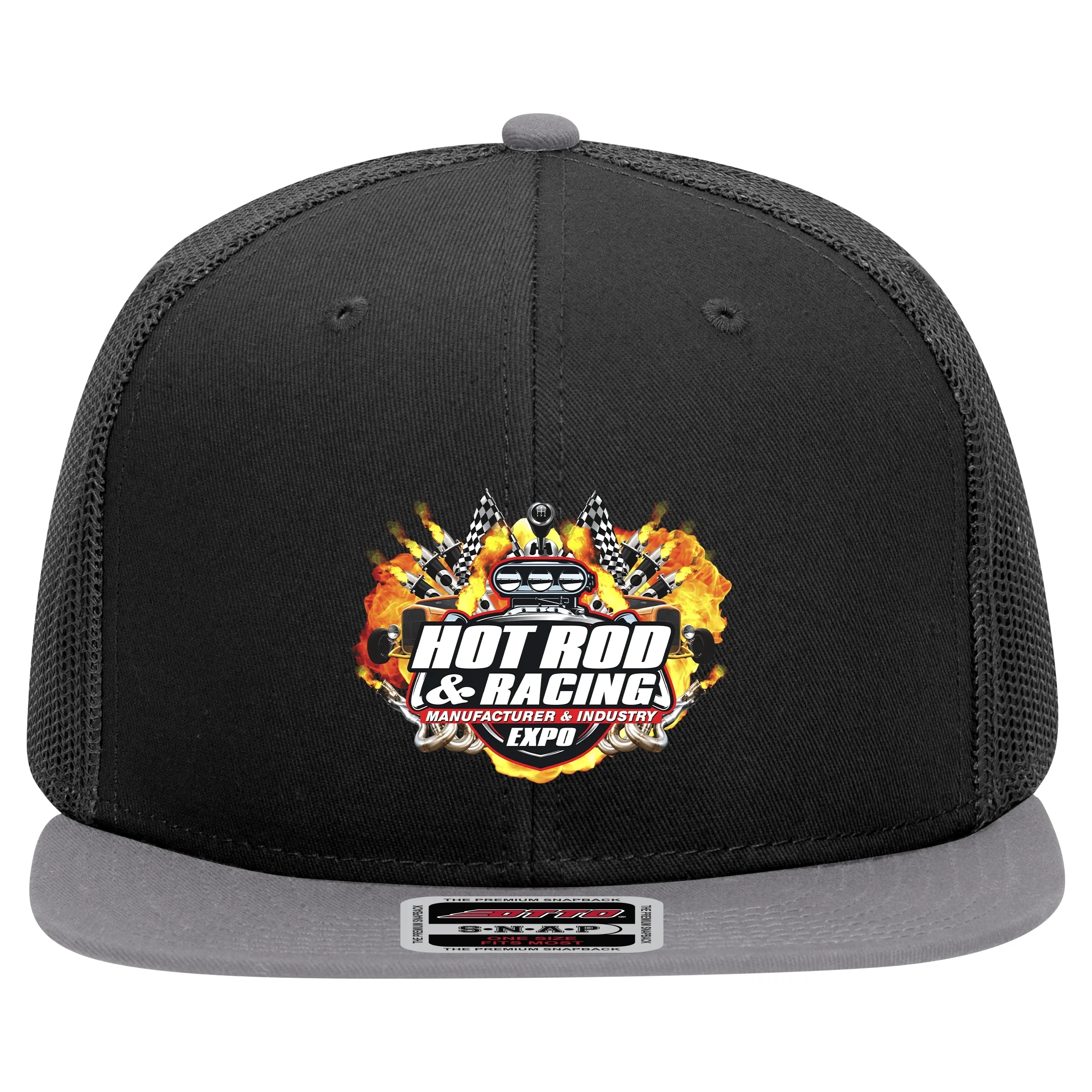 OTTO SNAP 6 PANEL MID PROFILE MESH BACK TRUCKER SNAPBACK HAT 31