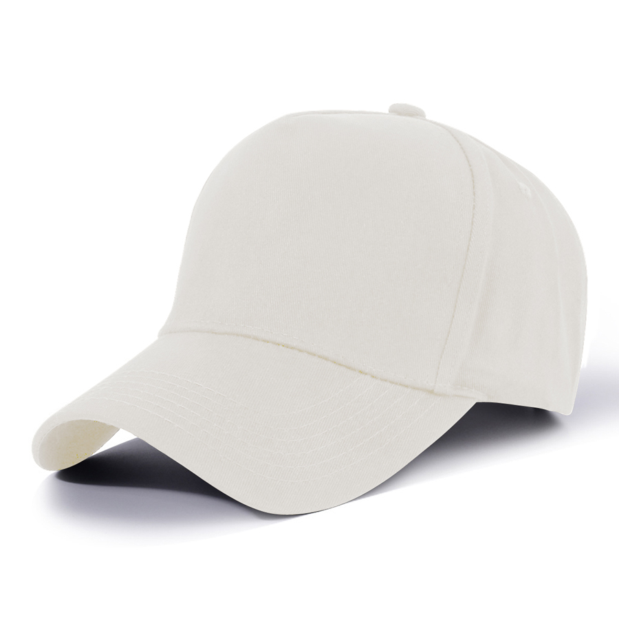 Stock Solid Color Cotton 5-Panel Baseball Cap 5