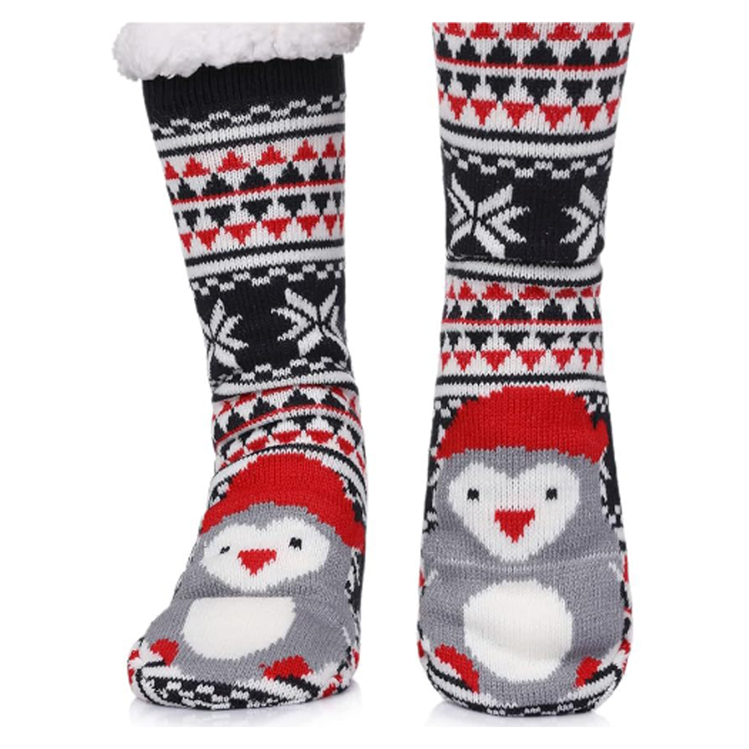 Customizable Embroidered Plush Floor Socks for Home Use 9
