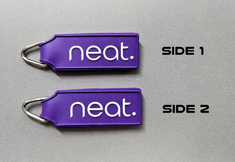 Custom Soft PVC Zipper Pulls 2 Sided - USA Made 3