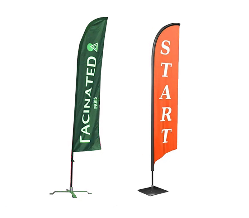 Advertising Feather Flag with Fiberglass Poles 7
