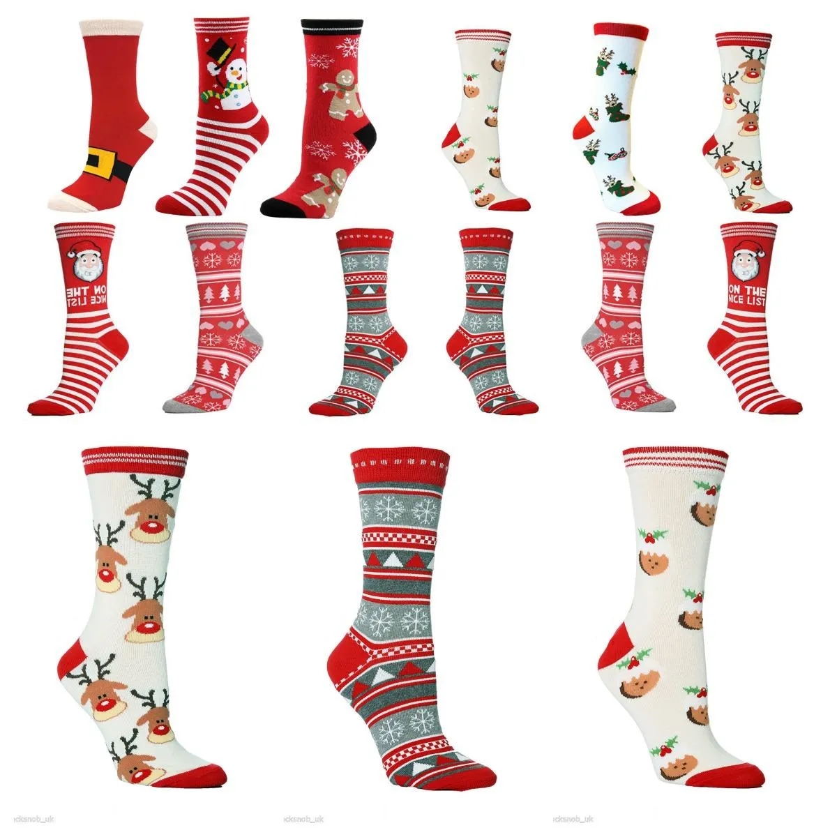 Christmas Personalized Long Cotton Socks MOQ 100PCS 3