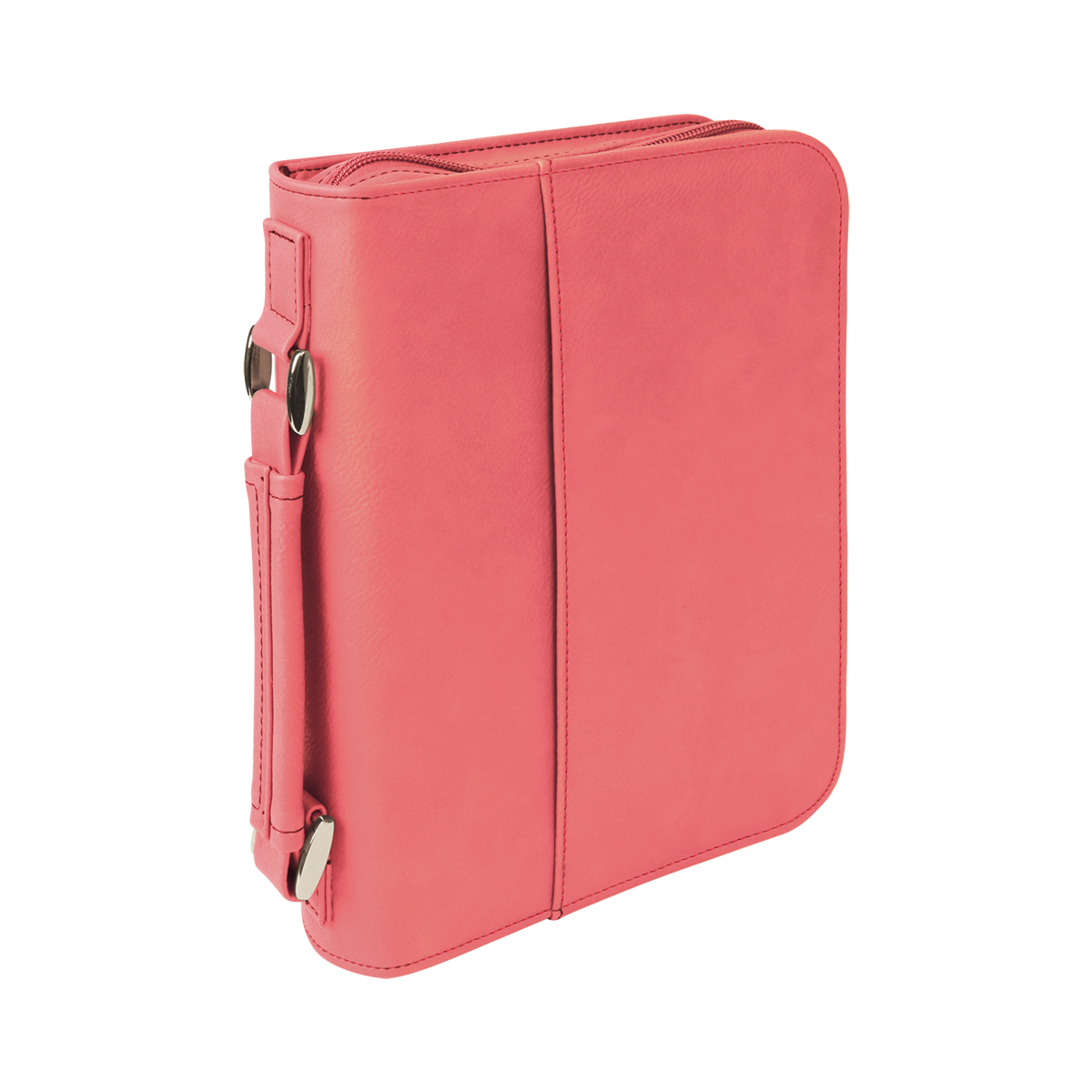 6" x 9" Pink Leatherette Book/Bible Cover with Handle & Zipper 2
