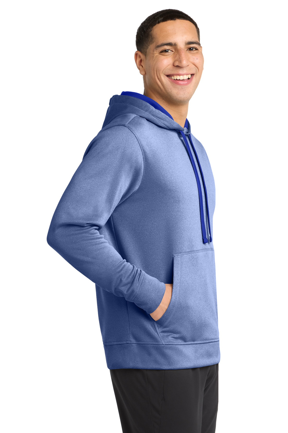Sport-Tek PosiCharge Sport-Wick Heather Fleece Hooded Pullover. ST264, custom hoodie or sweatshirt with logo imprint 25