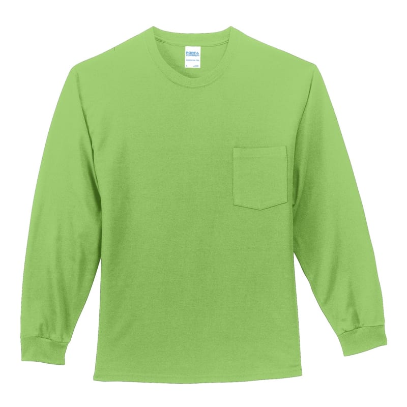 Port & Company Tall Long Sleeve Essential Pocket Tee. 4