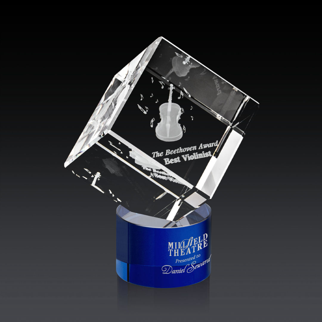 Burrill 3D Award on Marvel Base - Blue 3
