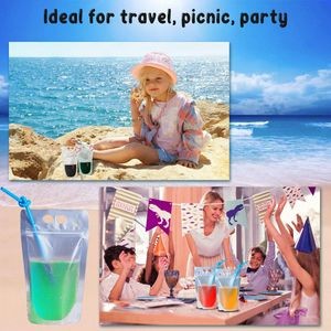 500ml Portable Drinking Pouch With Straw 5