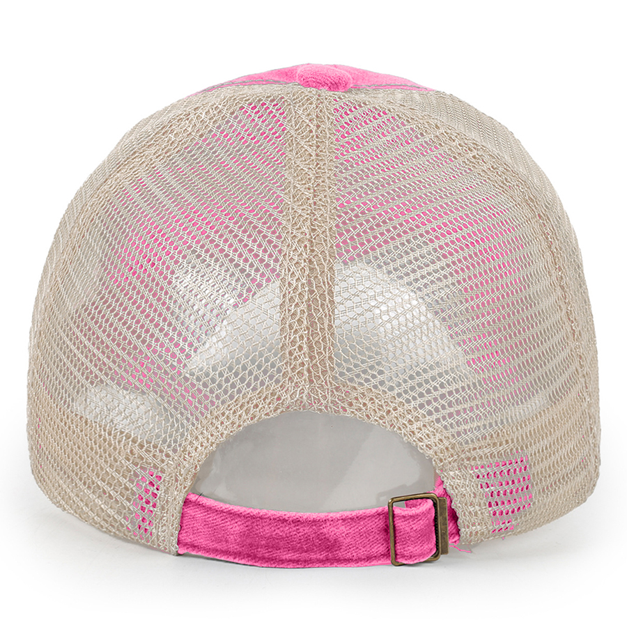 Stock 2-Tone Washed Cotton 6-Panel Trucker Cap 19