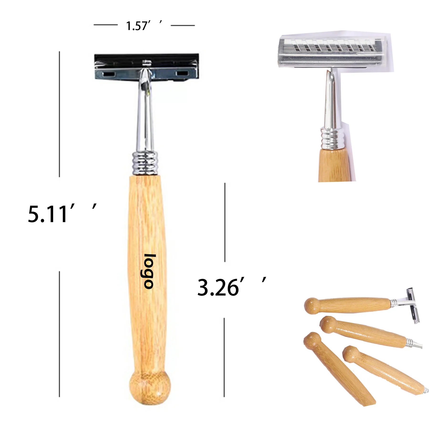 Reusable Wood Handle Shaver 2