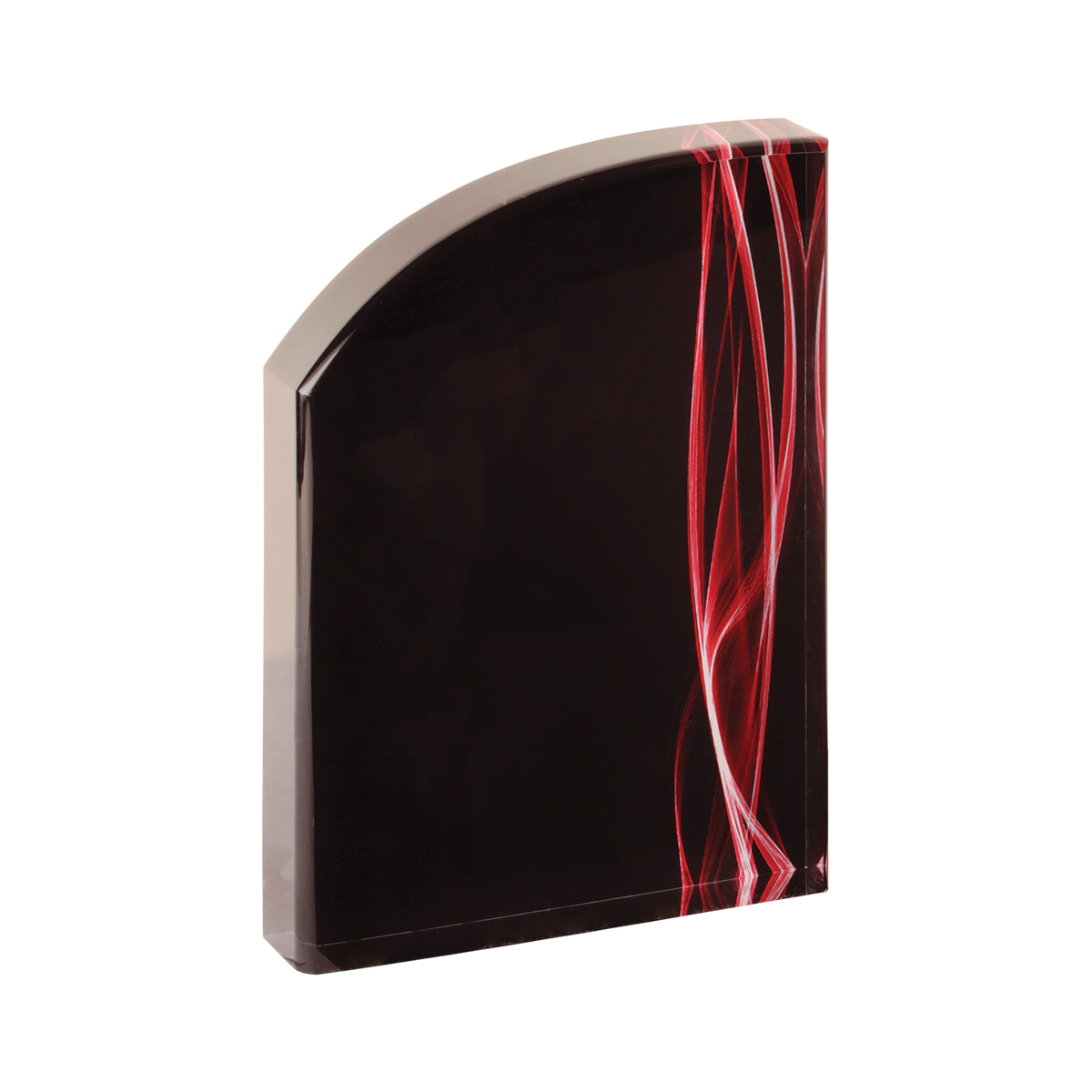 7" Wave Red Vapor Acrylic 3