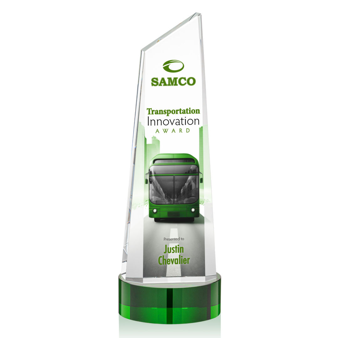 Belmont Tower VividPrint™ Award on Stanrich - Green 12