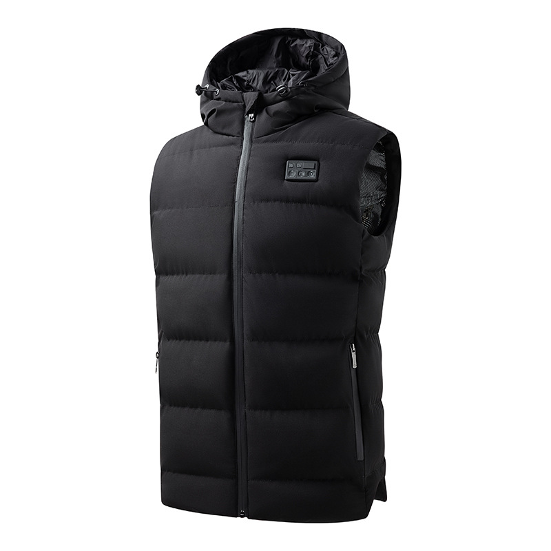 5 Areas Heated Hat Vest w/ Three Button Control Temperature 4
