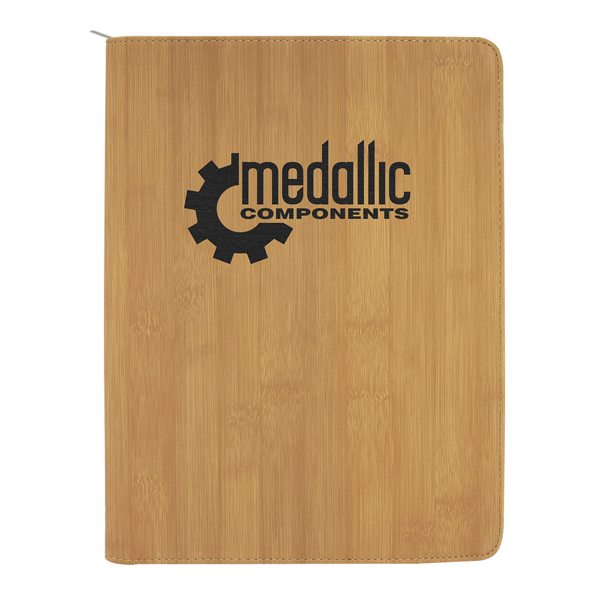 9" x 12" Leatherette Bamboo Portfolio with Zipper 2