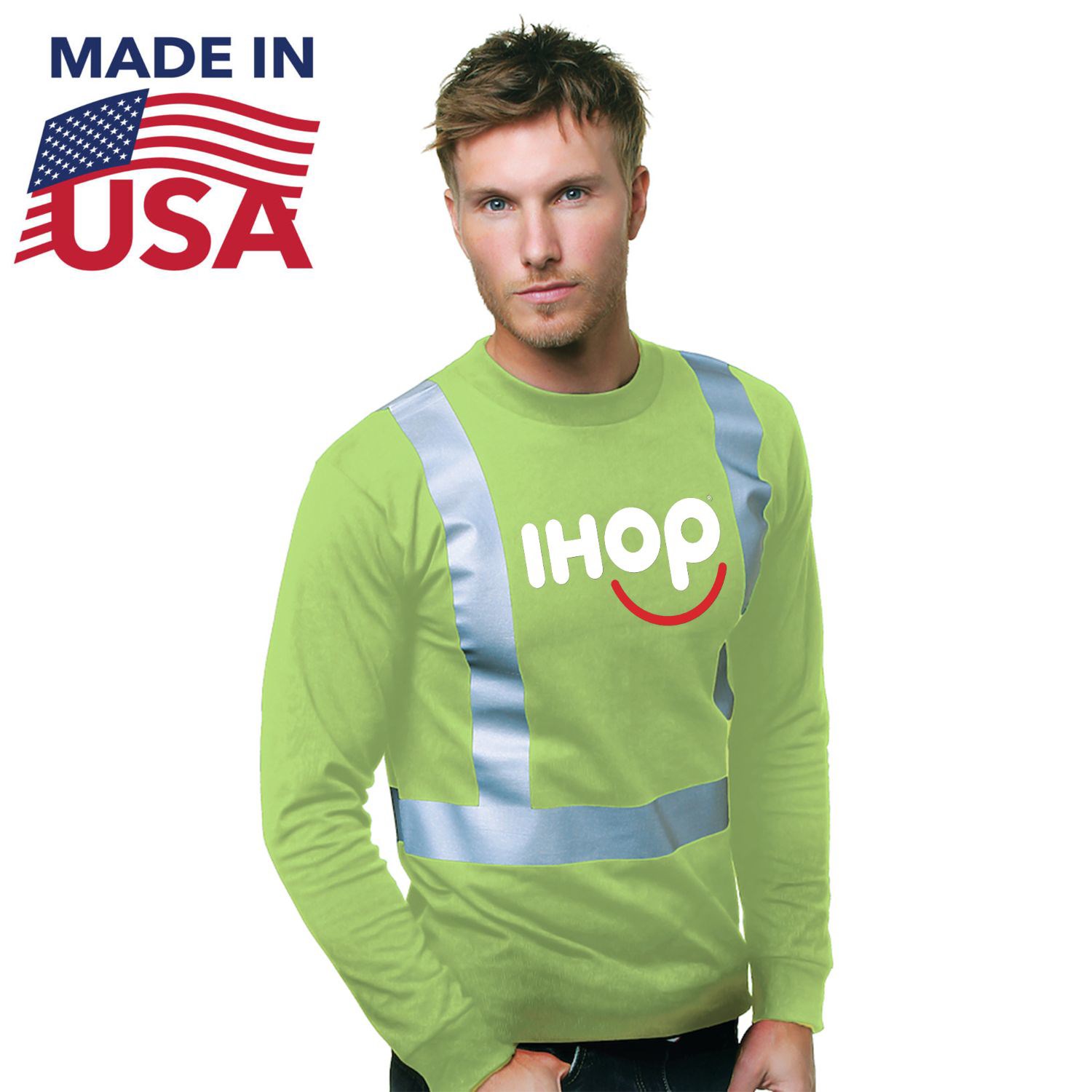 Class 2 USA-Made 100% Cotton Safety Long Sleeve T-Shirt 1