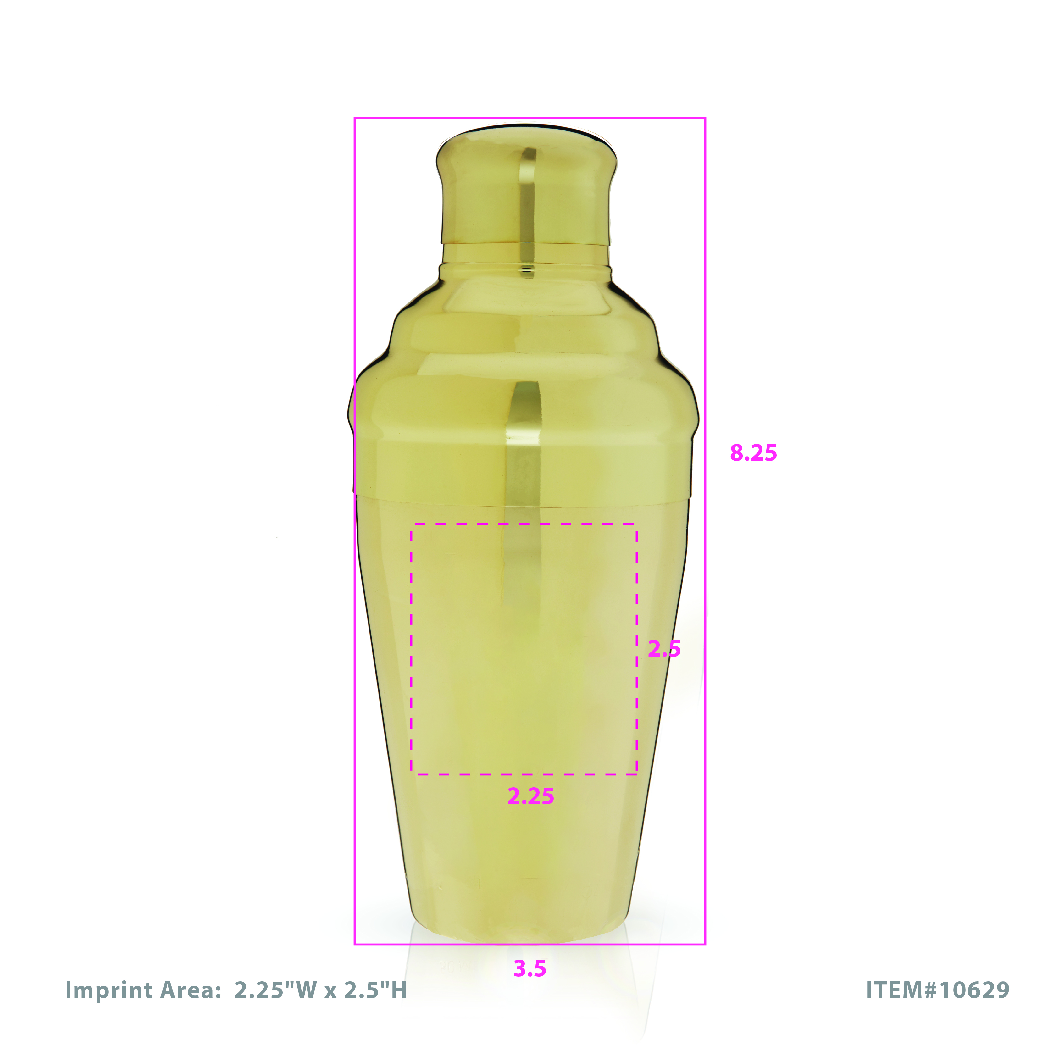 Viski® Gold Measured Shaker 8