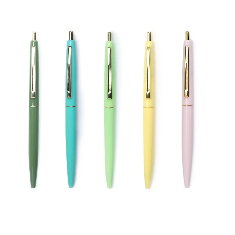 Plastic Click Silver Ballpoint Pens 6