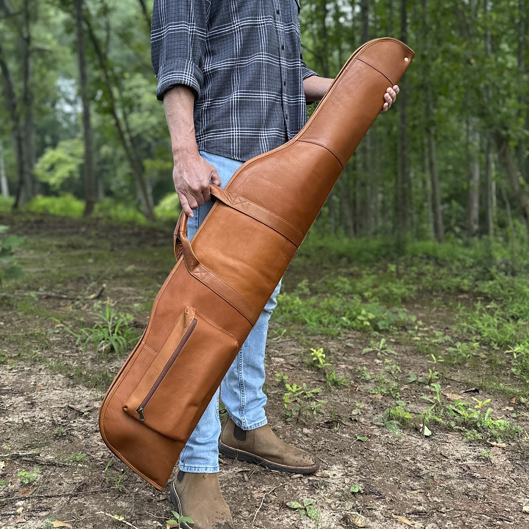 Vanguard - Leather Scoped Rifle Case 4