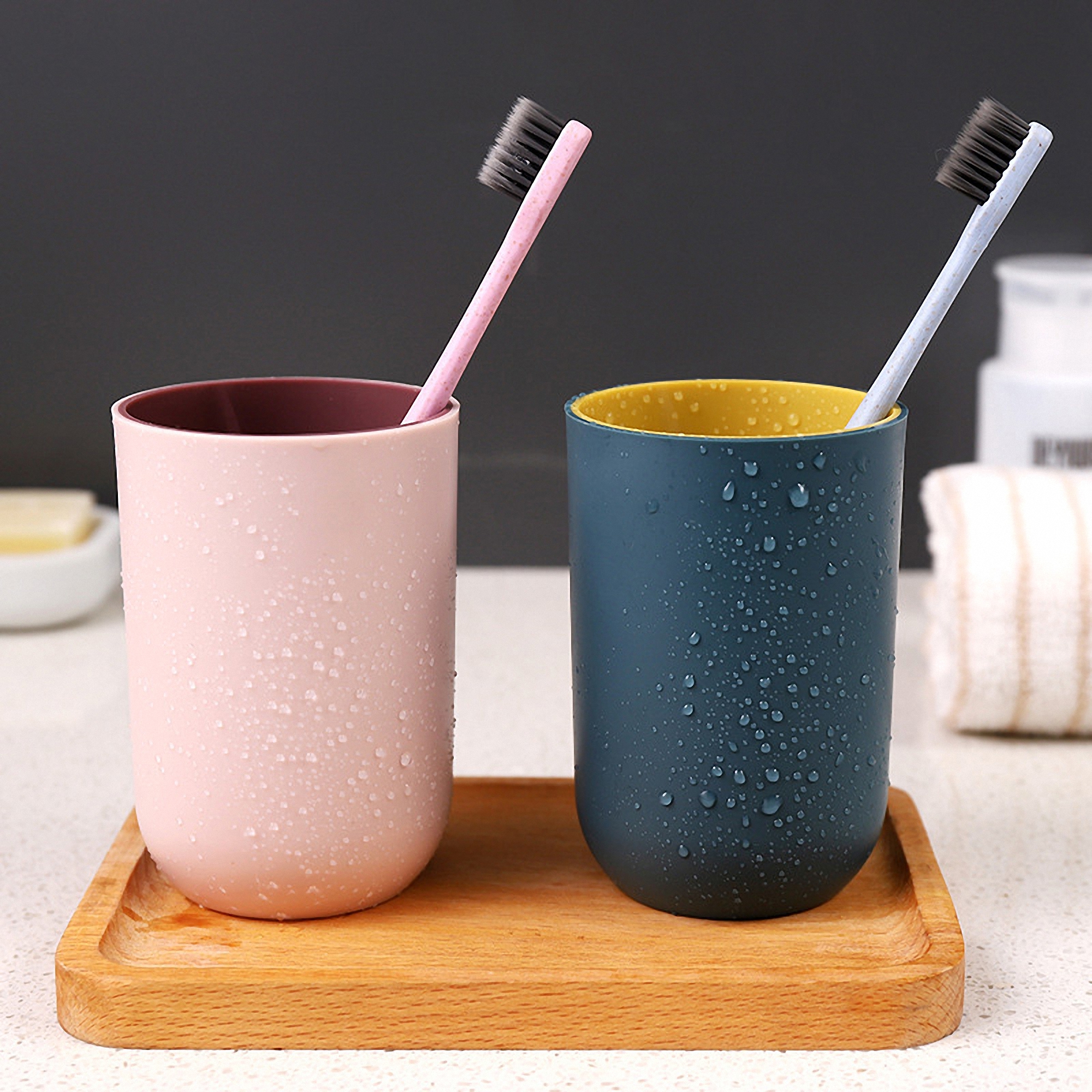 Shatterproof Plastic Bathroom Tumbler 4
