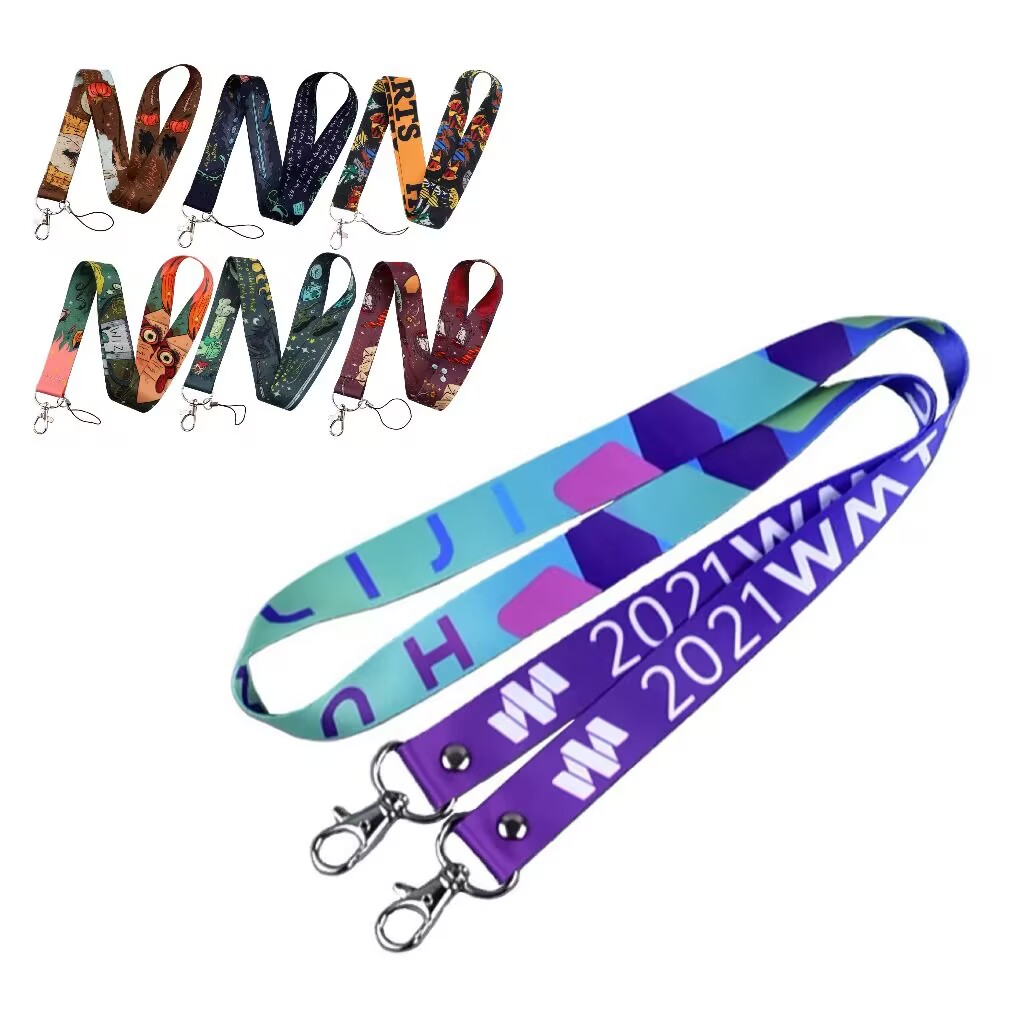 MOQ 10 pcs Double-sided Lanyard with Phone String 2