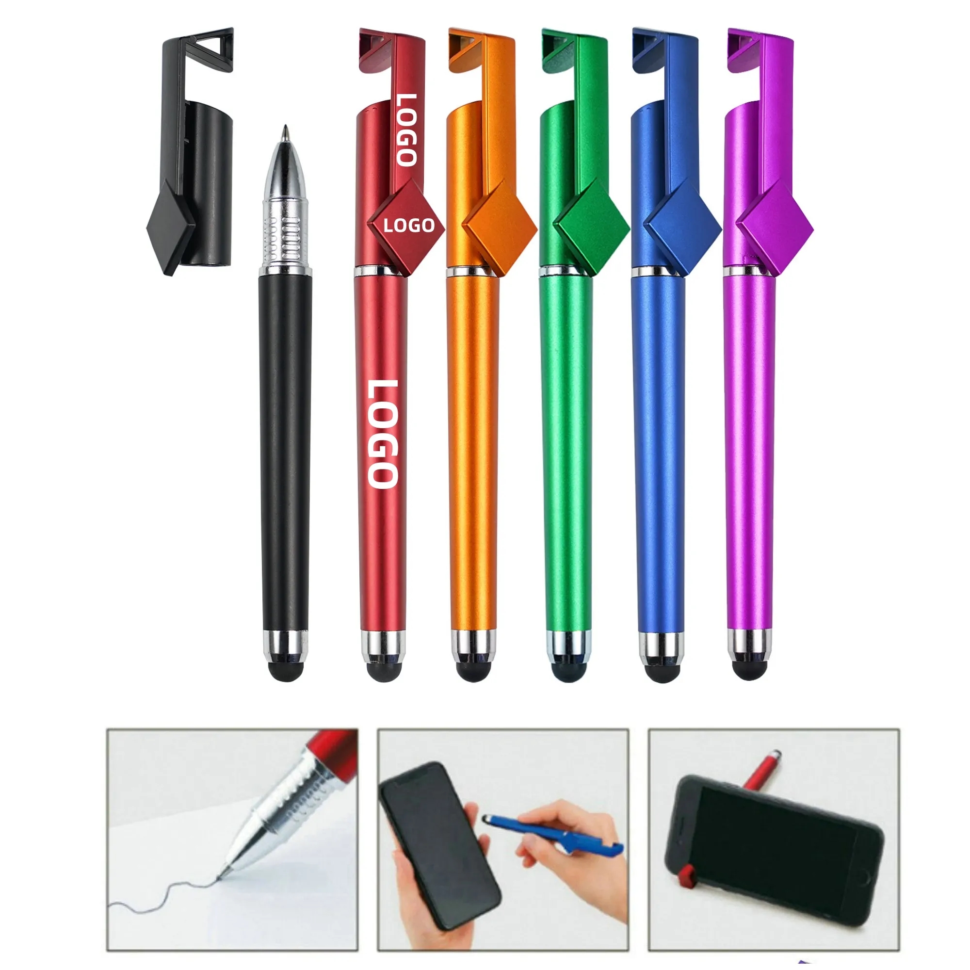 Multi Function Phone Stand Stylus Ballpoint Pen 3