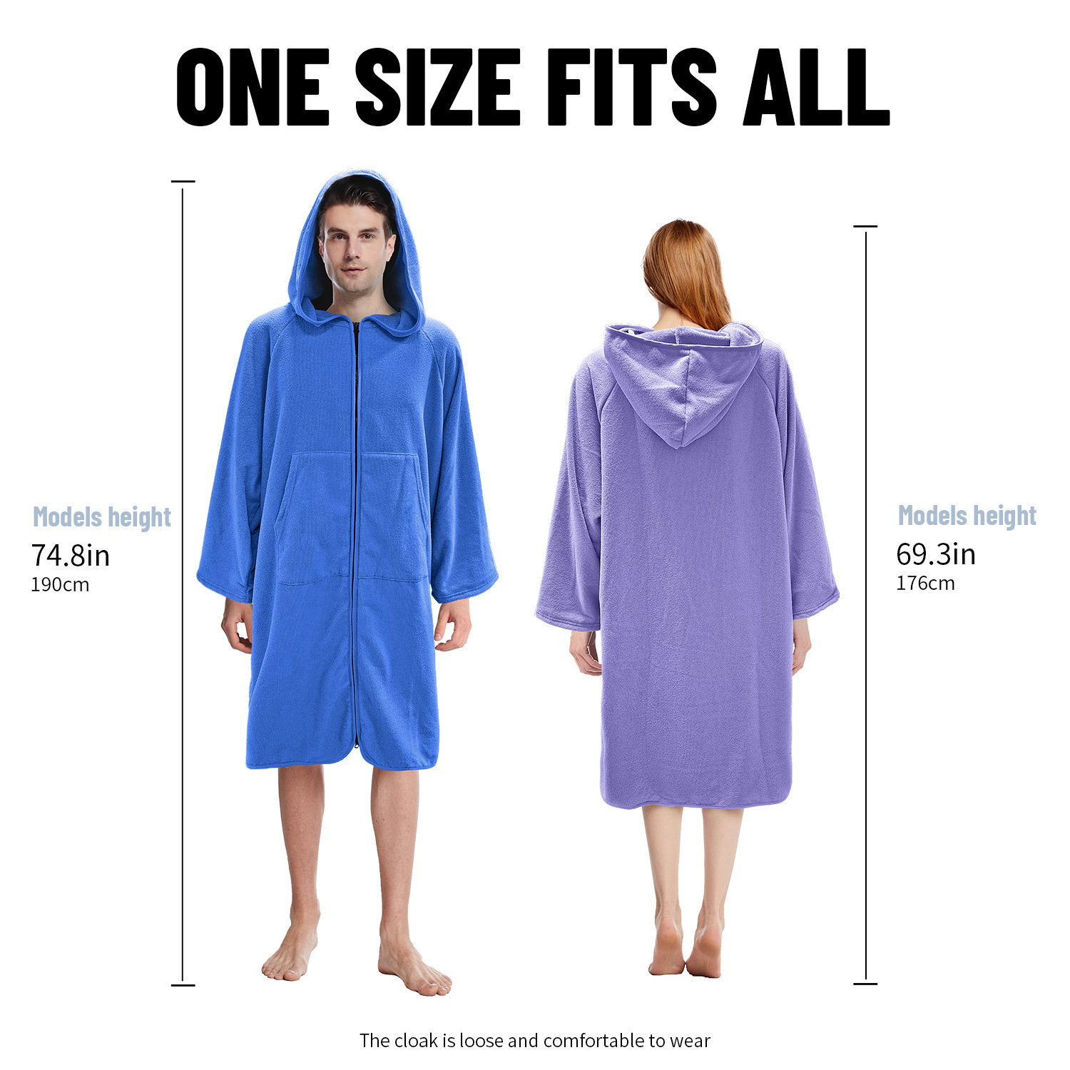 Surf Poncho Zipper Towel Hoodie 15