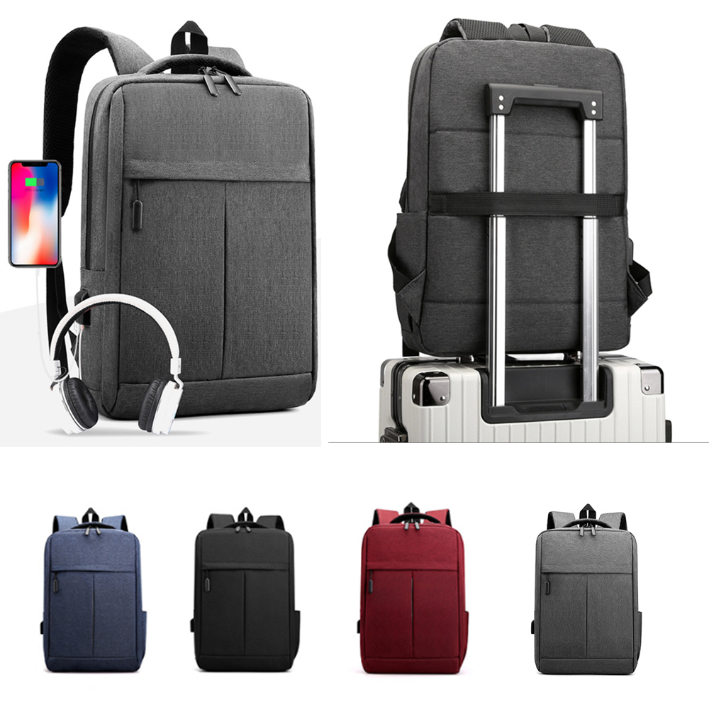 Unisex Reflective 15.6inch Laptop Backpack with USB Port 4