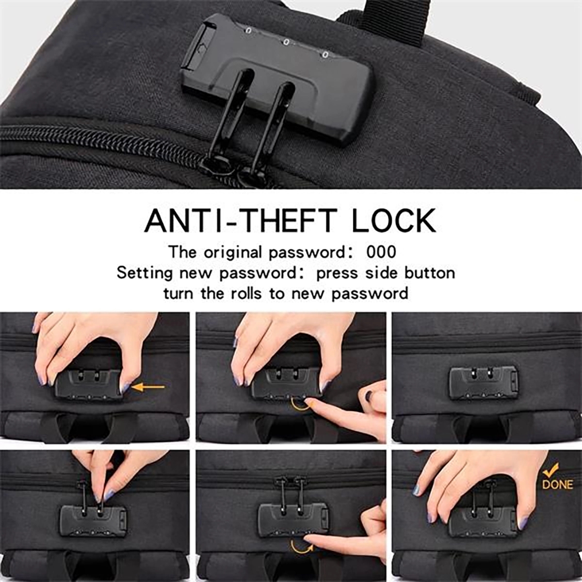 Travel Laptop Backpack Water Resistant Anti-Theft Bag 2