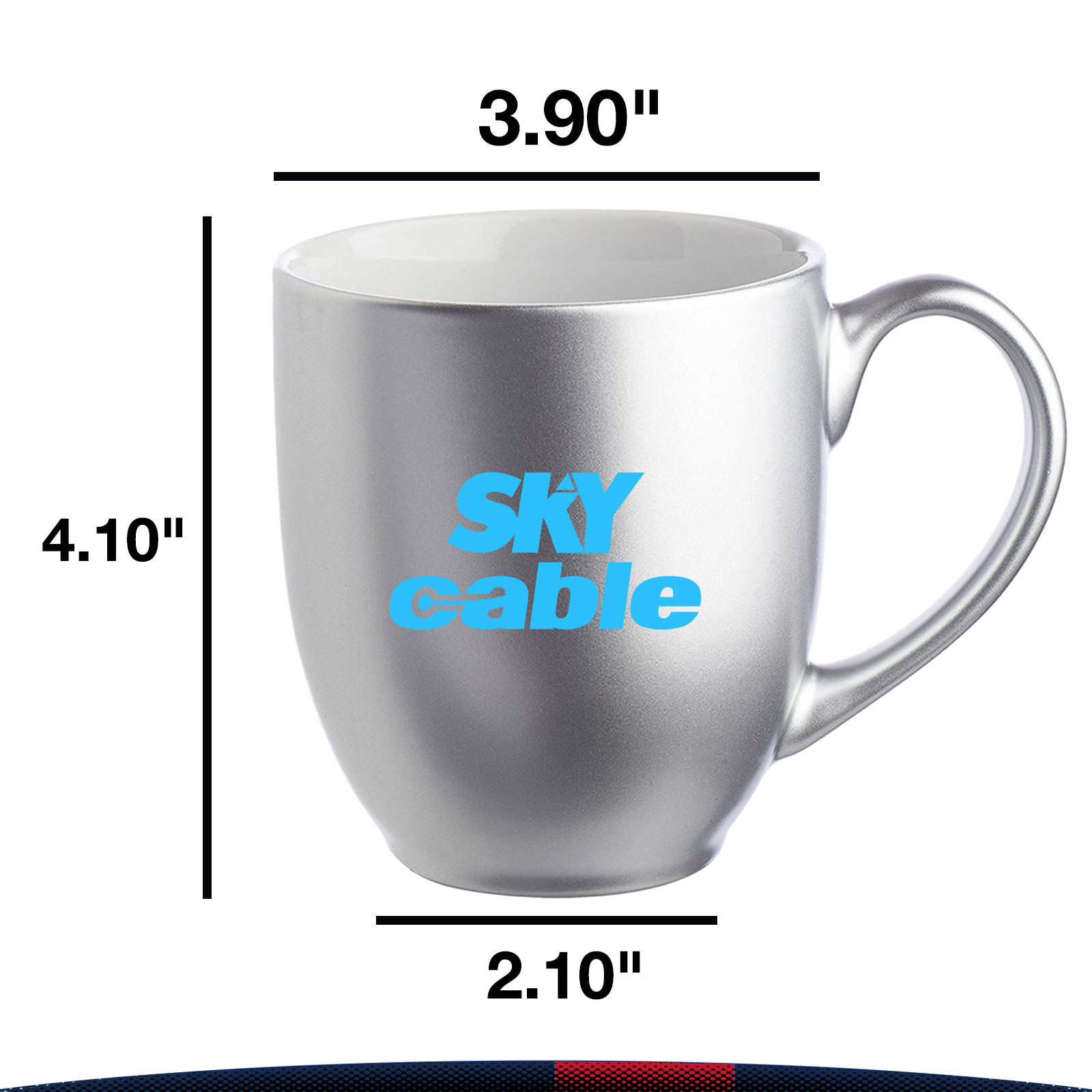 16 oz. Ceramic Beer Mug With Metallic Exterior 2