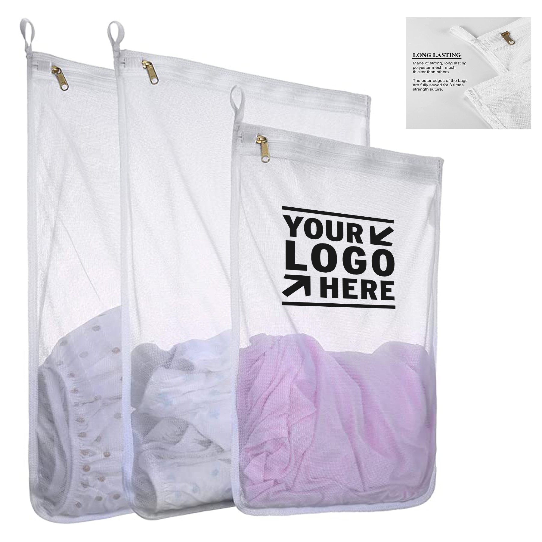 Mesh Laundry Bag for Delicates with Zipper 3