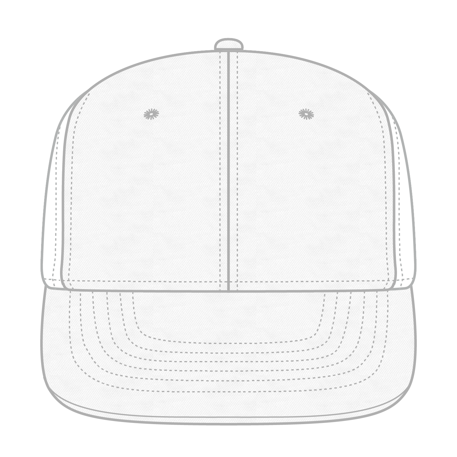 OTTO CAP® OTTO FLEX® Fitted 6 Panel Mid Profile Flat Visor Baseball Cap 5