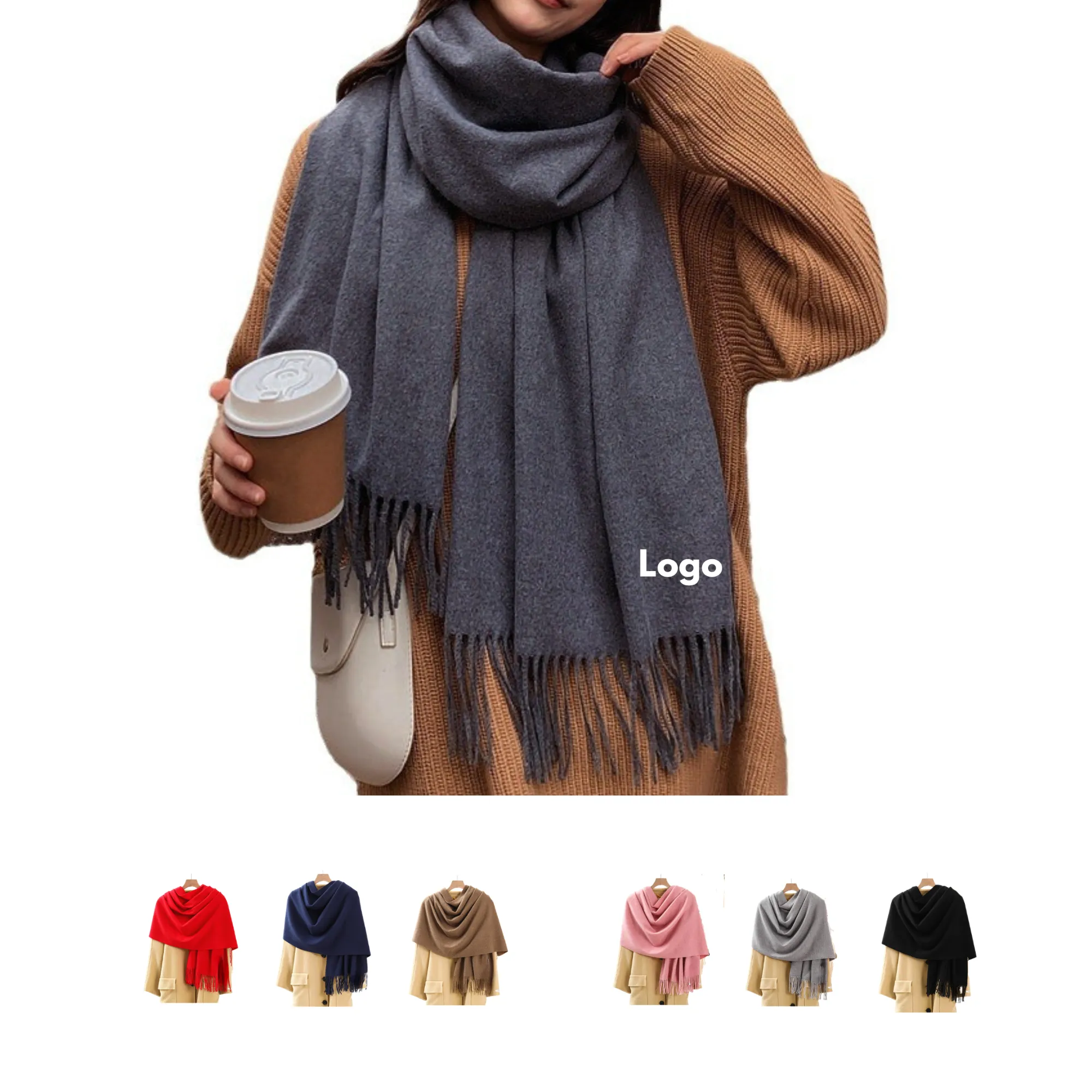 MOQ 50 Pieces Wool Fleece Scarf