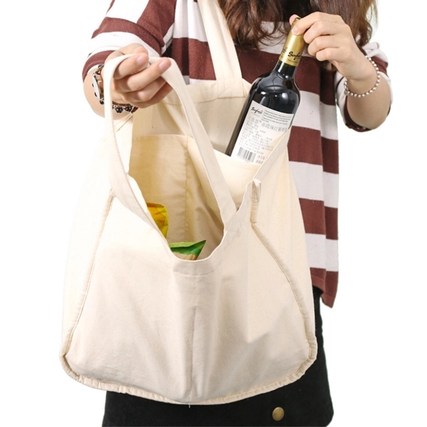 Reusable Canvas Grocery Bags, Inside Sleeves 1