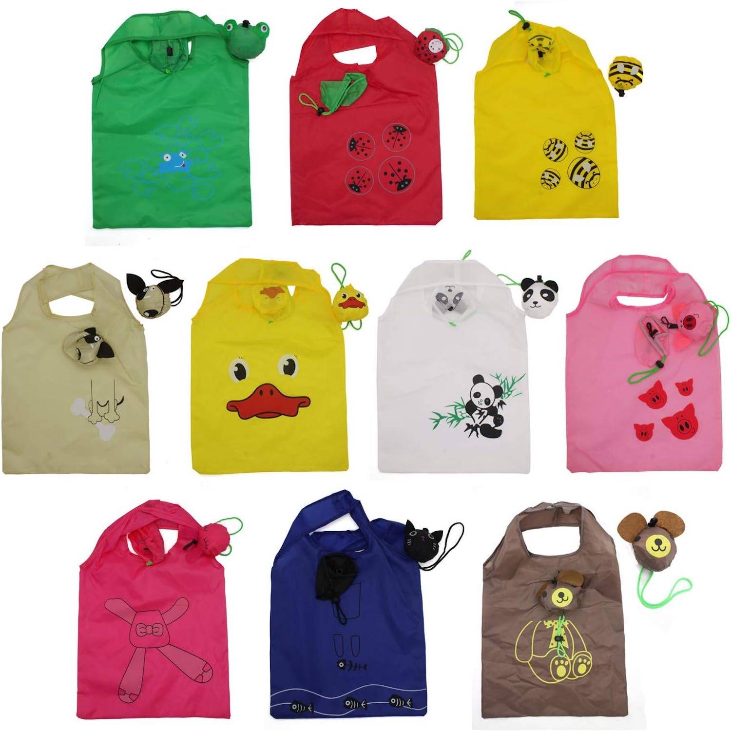 Foldable Animal Polyester Shopping Bag Grocery Pouch 4