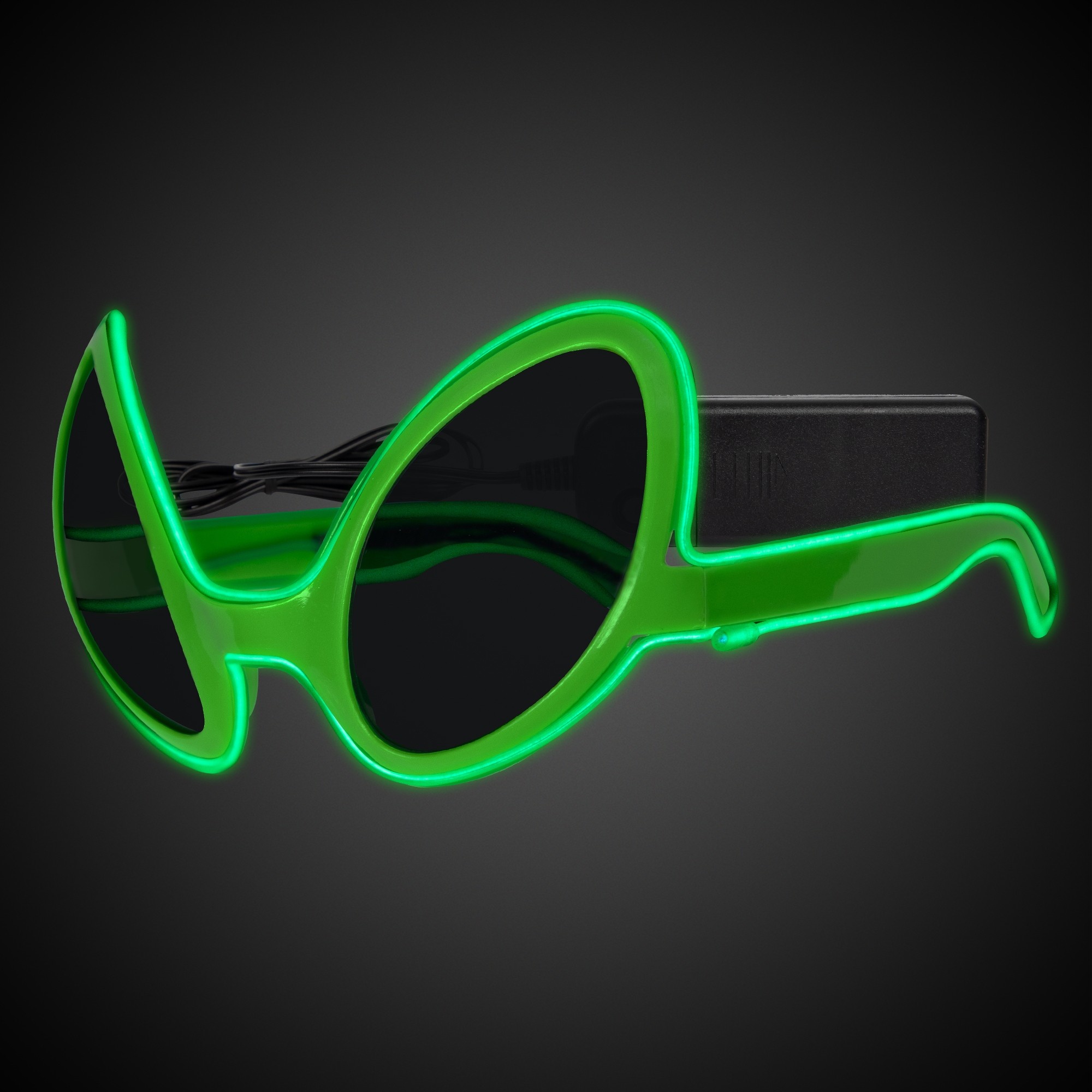 Alien Green EL Wire Sunglasses 3