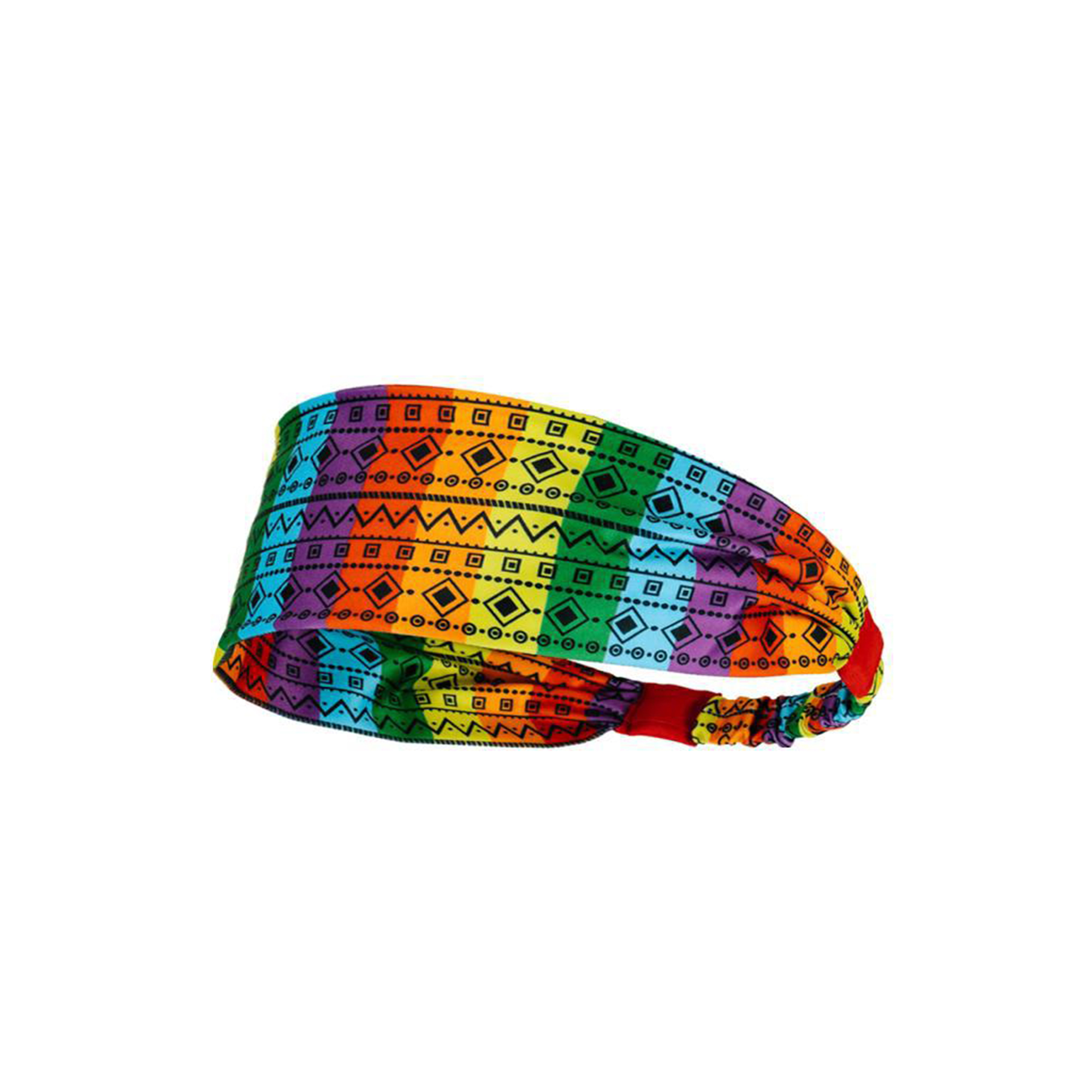 Polyester Rainbow Pride Elastic Headband 6