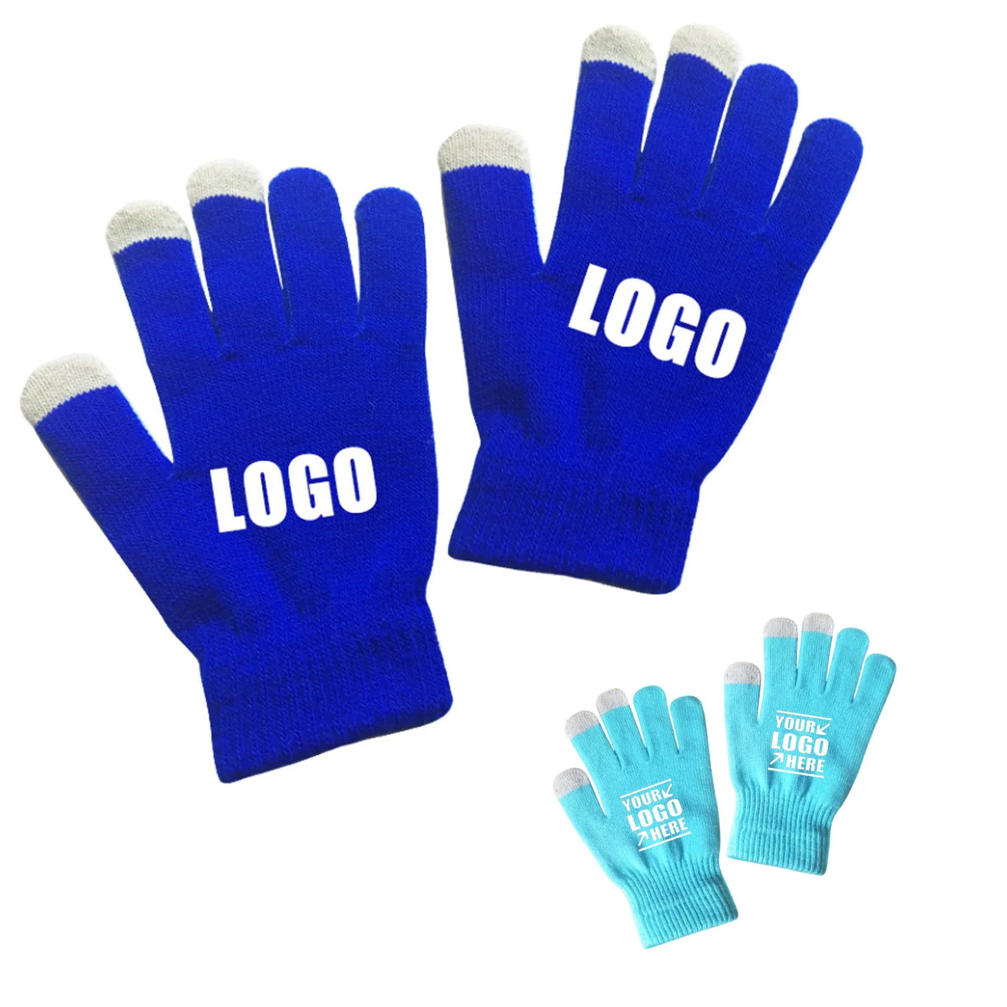 MOQ 50pairs Acrylic Winter Touch Screen Gloves 1