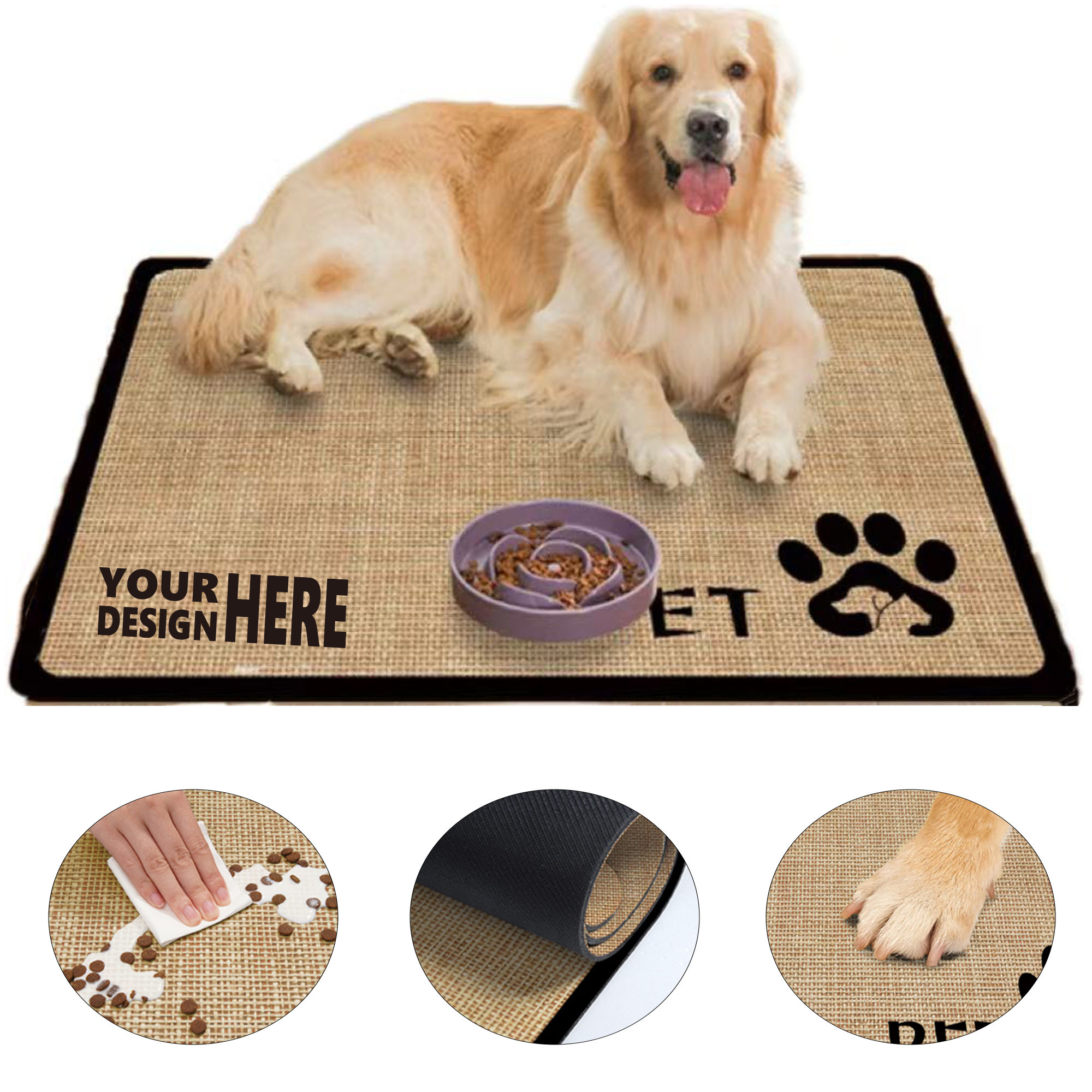 No-Wash Fast-Dry Pet Feeding Mat 2