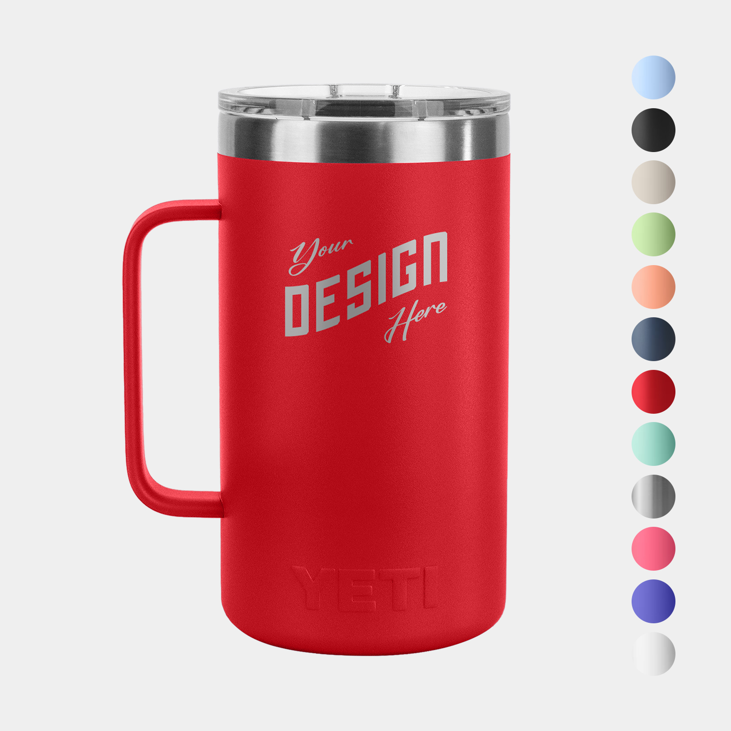 24 oz YETI® Rambler Stainless Steel Insulated Travel Mug w/ Lid 1