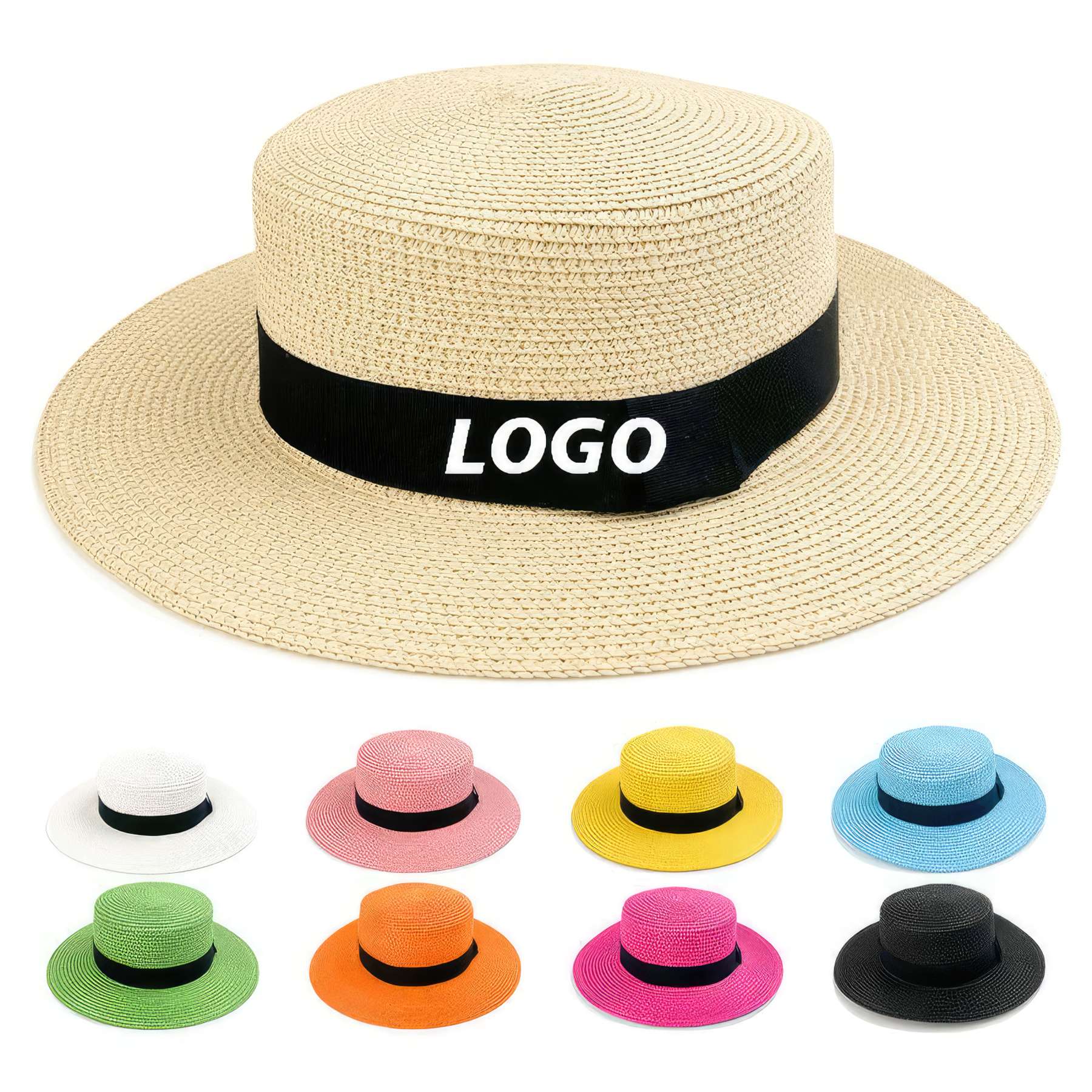 Custom Wide Brim Straw Panama Beach Sun Hat 2