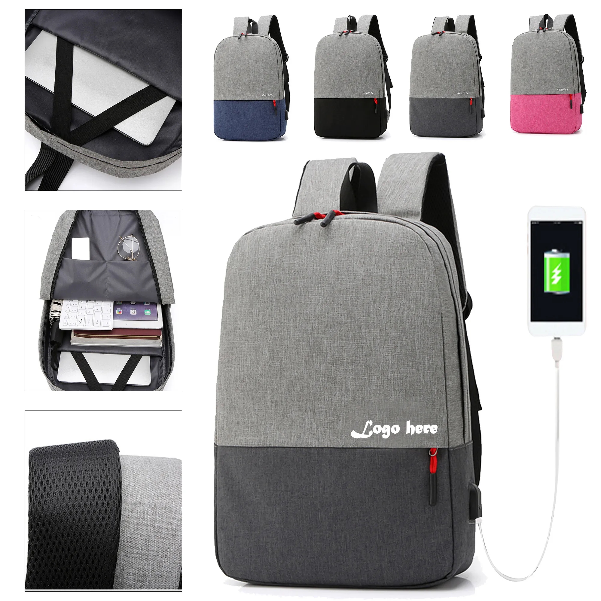Usb Charging Waterproof Business Bag