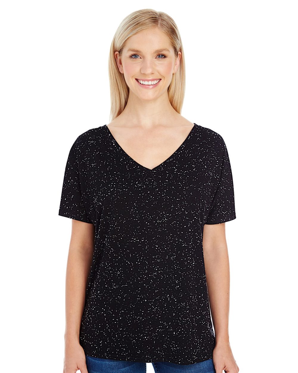 Women's Tri-Blend Fleck V-Neck T-Shirt - 203FV 8