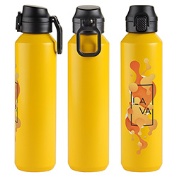 Nexus 27 oz Recycled Aluminum Bottle with Flip-Top Lid and Carabiner 16