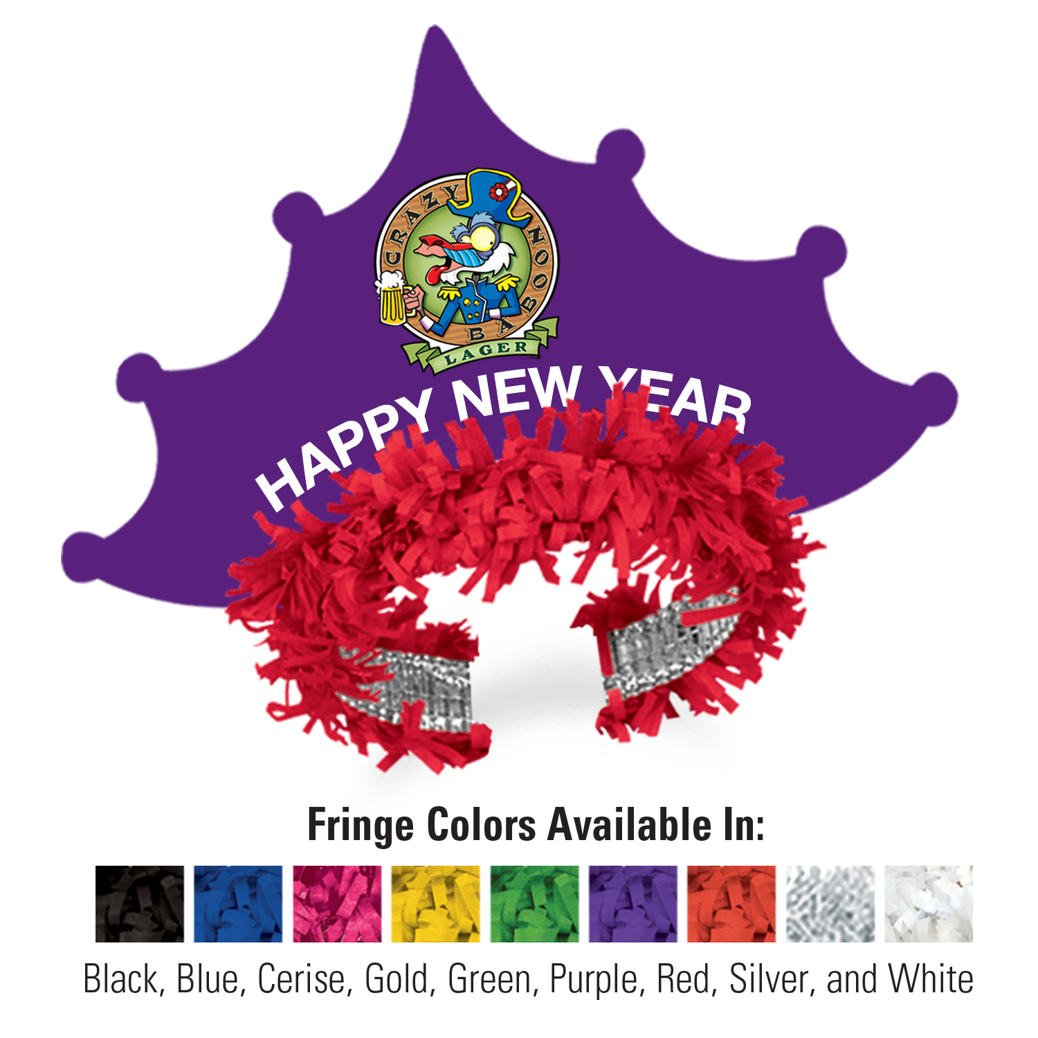 Custom Imprinted Paper Tiaras w/ Fringe