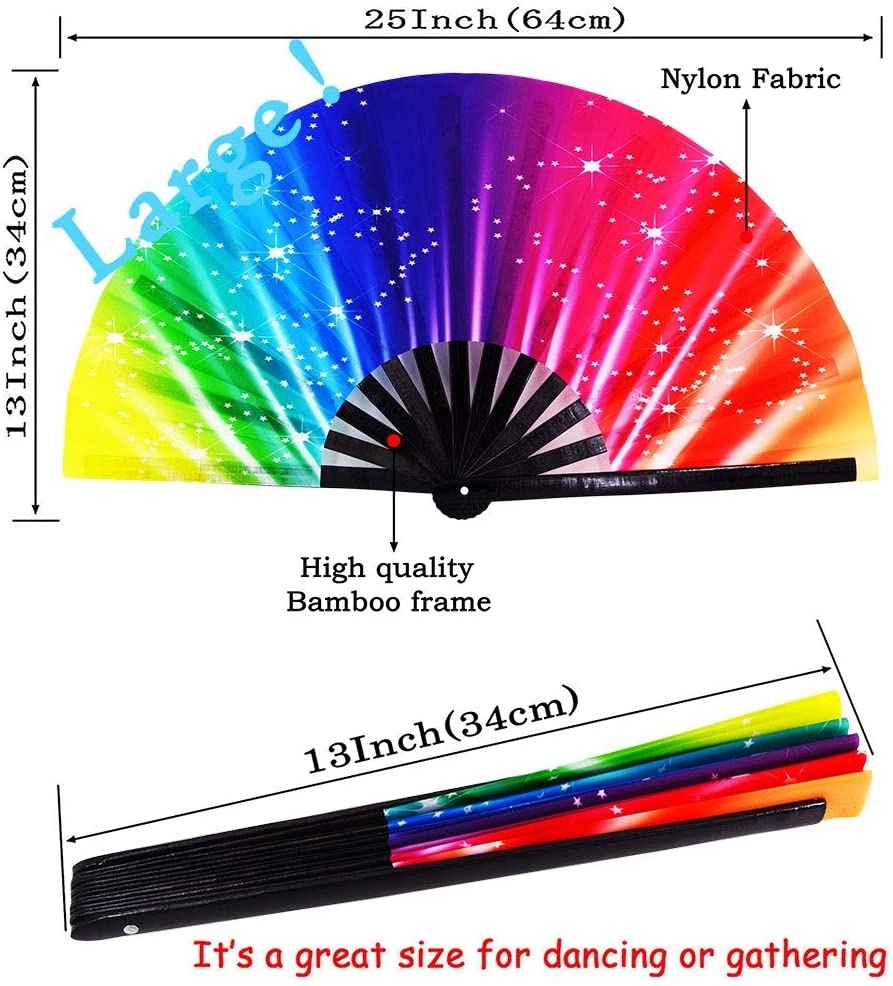 Folding Fabric Hand Fan 2