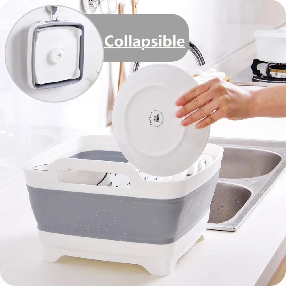 Collapsible Dish Basin with Drain Plug 7