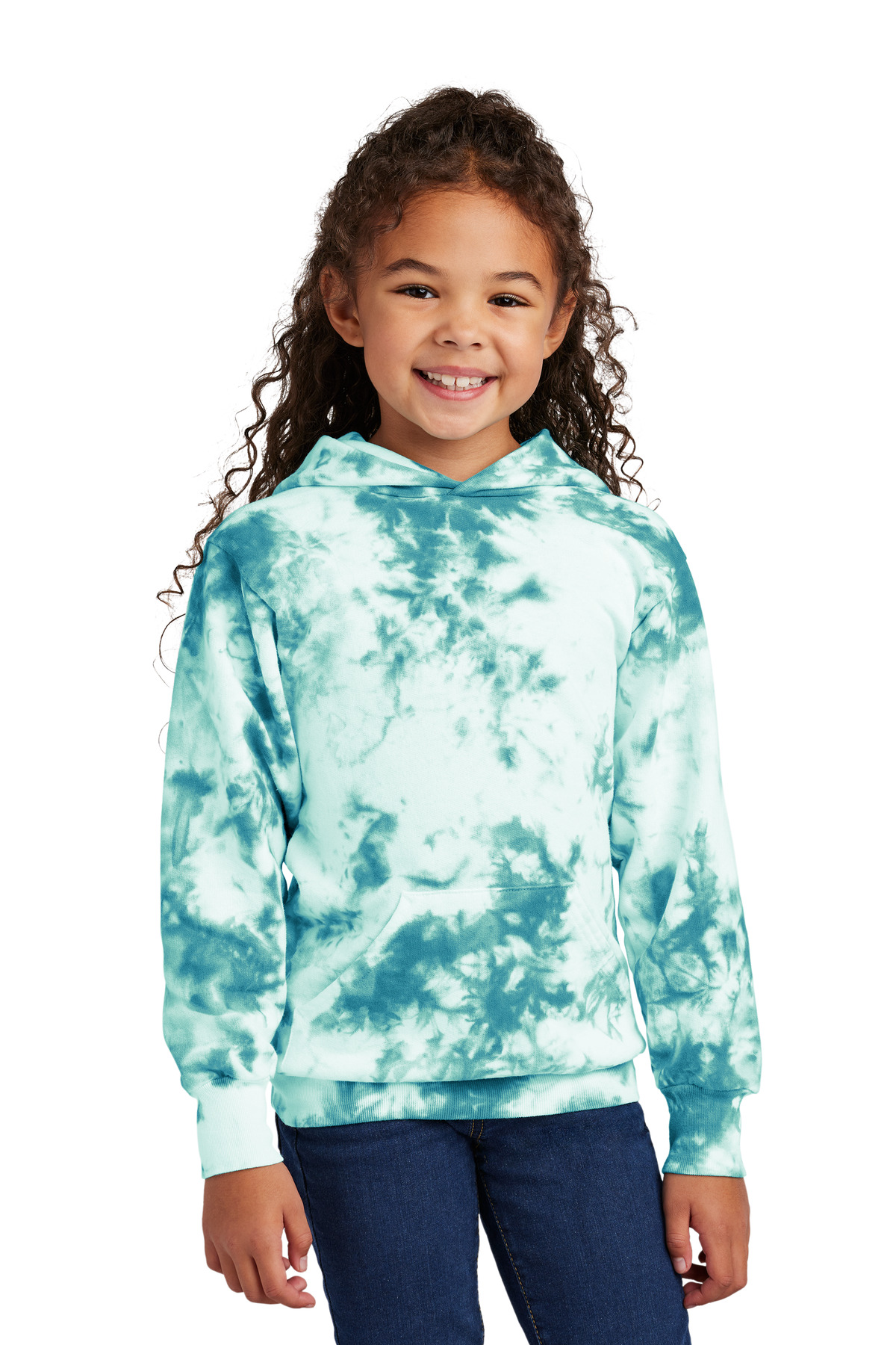 Port & Co Youth Crystal Tie-Dye Pullover Hoodie PC144Y 42